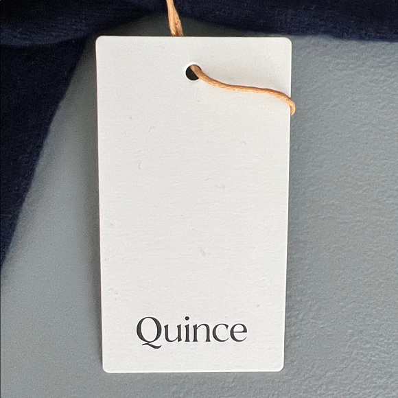 NWT Quince Mongolian Cashmere Full-Zip Hoodie True Navy Size M - Picture 2 of 15